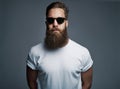 Bearded handsome man with sunglasses Royalty Free Stock Photo