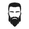 Bearded man barbershop logo