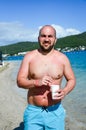 Bearded man at the beach Royalty Free Stock Photo