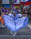 Bearded man dressed in a Russian woman`s tradittional dress,