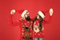 Bearded man and kid. Family celebrate holiday. Family tradition. Merry christmas. Joyful cheerful people. Father and Royalty Free Stock Photo