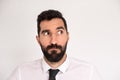 Bearded man making funny face Royalty Free Stock Photo