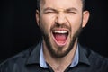 Bearded man screaming Royalty Free Stock Photo