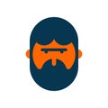 Bearded man sign icon. Hipster portrait symbol. Barber shop face