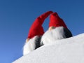 Bearded Santas on Snow Royalty Free Stock Photo