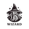 Bearded wizard logo