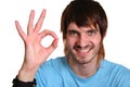 Beardman with ok sign Royalty Free Stock Photo