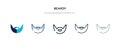 Beardy icon in different style vector illustration. two colored and black beardy vector icons designed in filled, outline, line