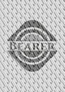 Bearer silver emblem or badge. Scales pattern. Vector Illustration. Detailed. EPS10
