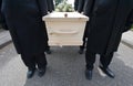 Bearers with coffin Royalty Free Stock Photo