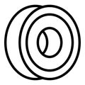 Bearing wheel icon outline vector. Car tire