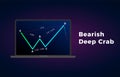 Bearish Deep Crab - Harmonic Patterns with bearish formation price figure, chart technical analysis. Vector stock, graph