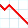 Bearish financial chart icon symbol Royalty Free Stock Photo