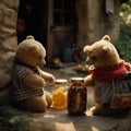 2 Bears exchanging foods