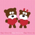 Bears in love Royalty Free Stock Photo