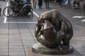 Bears scultpture at the Lijnbaan, the main shopping street of Rotterdam, NL