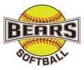 Bears Softball Graphic Royalty Free Stock Photo