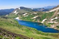 Beartooth Pass - Gardner Lake. Peaks of Beartooth Mountains, Shoshone National Forest, Wyoming, USA. Royalty Free Stock Photo