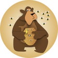 Beary honey Pot Royalty Free Stock Photo