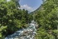 Beas river flowing in Manali Royalty Free Stock Photo