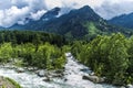 Beas river flowing in Manali Royalty Free Stock Photo