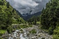 Beas river flowing in Manali Royalty Free Stock Photo