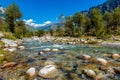 Beas River in Kullu Valley, Himachal Pradesh, India Royalty Free Stock Photo