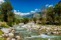Beas River in Kullu Valley, Himachal Pradesh, India Royalty Free Stock Photo