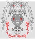 beast master lion VECTOR ILLUSTRATION DOWNLOAD