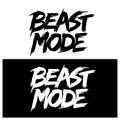 Beast mode hand drawn lettering. Vector illustration. Royalty Free Stock Photo