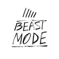 Beast mode lettering Royalty Free Stock Photo