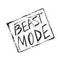 Beast mode lettering Royalty Free Stock Photo