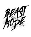 Beast mode word hand lettering. brush style letters on isolated background. Vector text illustration t shirt design Royalty Free Stock Photo