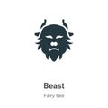 Beast vector icon on white background. Flat vector beast icon symbol sign from modern fairy tale collection for mobile concept and