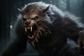 Beastly Scary werewolf dark. Generate Ai