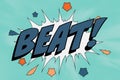 Beat Abstract cartoon frame vector background. illustration boom