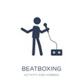 Beatboxing icon. Trendy flat vector Beatboxing icon on white background from Activity and Hobbies collection