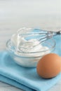 Beaten egg white