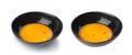 Beaten Egg Yolks in Bowl, Fresh Chicken Eggs for Cooking Royalty Free Stock Photo