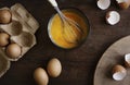 Beaten eggs food photography recipe idea