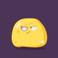 Beaten emoji character. Royalty Free Stock Photo