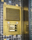 Vintage Apartment front door Siedle brand intercom in Cochem, Germany