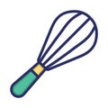 Beater, mixer, whisk, bake fully editable vector icons