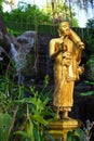 Beatiful Buddhist statue in Thai temple Royalty Free Stock Photo