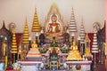 Beatiful Buddhist statue in Thai temple Royalty Free Stock Photo