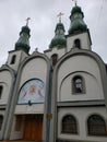 Beatiful church in Mukachevo city, Ukraine