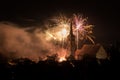 Beatiful colored Fireworks over Mindelheim