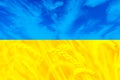 Beatiful flag of Ukraine Royalty Free Stock Photo