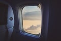 Beatiful Fuji mountain view from airplane window. Royalty Free Stock Photo