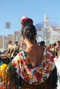 Beatiful girl in Sevilla Fair, Feast in Spain